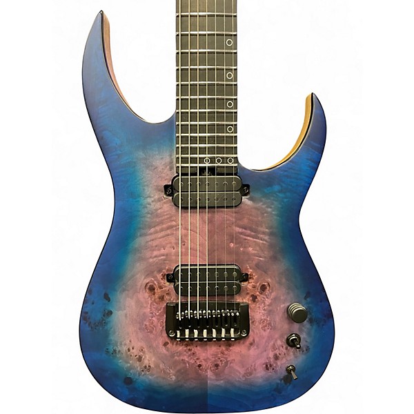 Used 2020 Schecter Guitar Research Keith Merrow KM-7 MK-III Artist 7-String Blue Crimson Solid Body Electric Guitar