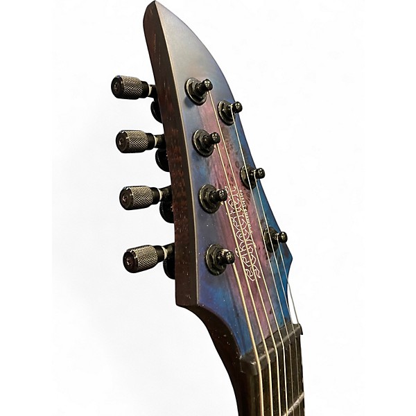 Used 2020 Schecter Guitar Research Keith Merrow KM-7 MK-III Artist 7-String Blue Crimson Solid Body Electric Guitar