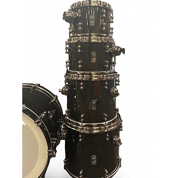 Used Mapex 5 Piece Black Widow Black Panther Series Black Drum Kit