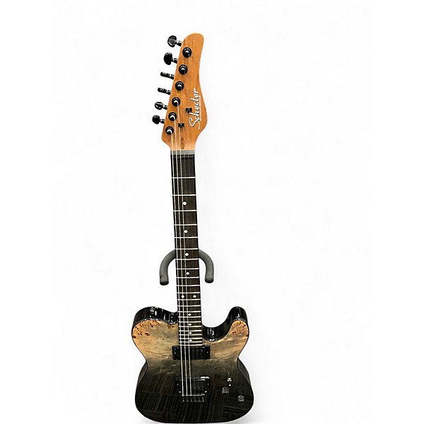 Used Schecter Guitar Research PT STANDARD Black fade burl Solid Body Electric Guitar