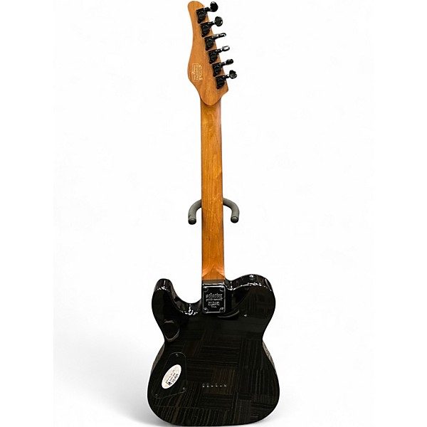 Used Schecter Guitar Research PT STANDARD Black fade burl Solid Body Electric Guitar
