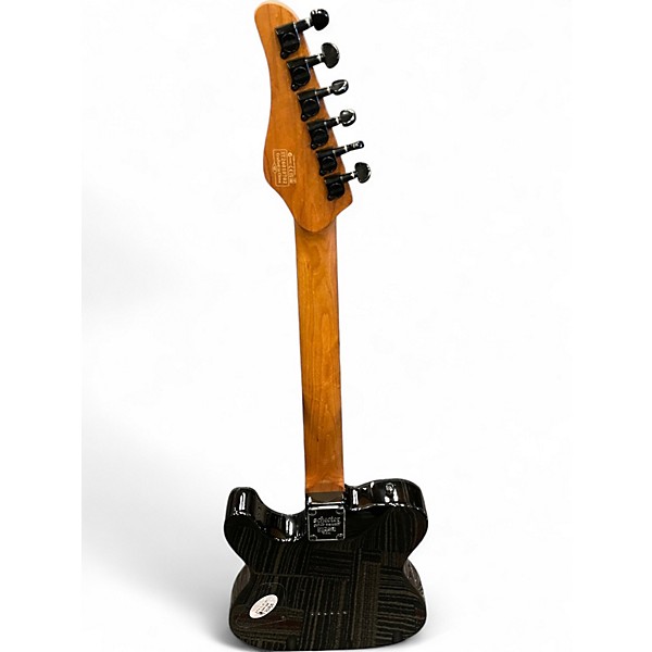 Used Schecter Guitar Research PT STANDARD Black fade burl Solid Body Electric Guitar