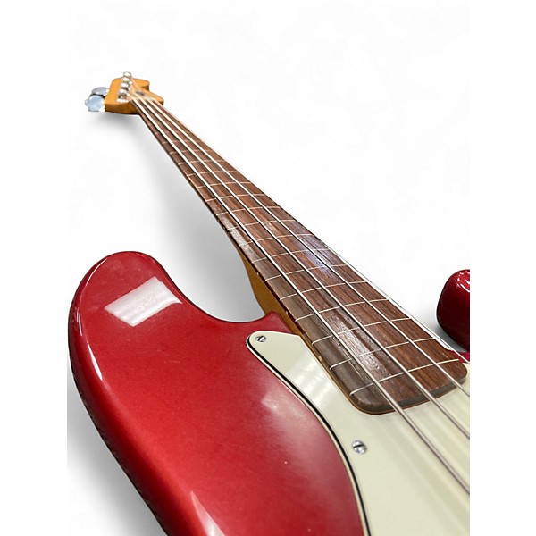 Used Fender Standard Fretless Jazz Bass Red Electric Bass Guitar