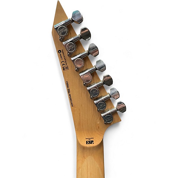 Used ESP LTD MH17 7 String Satin Black Solid Body Electric Guitar