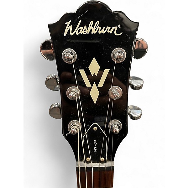 Used Washburn WI-64 Black Solid Body Electric Guitar