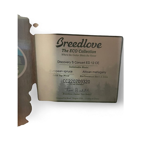 Used Breedlove Discovery S Concert ED 12 CE 2 Color Sunburst 12 String Acoustic Guitar