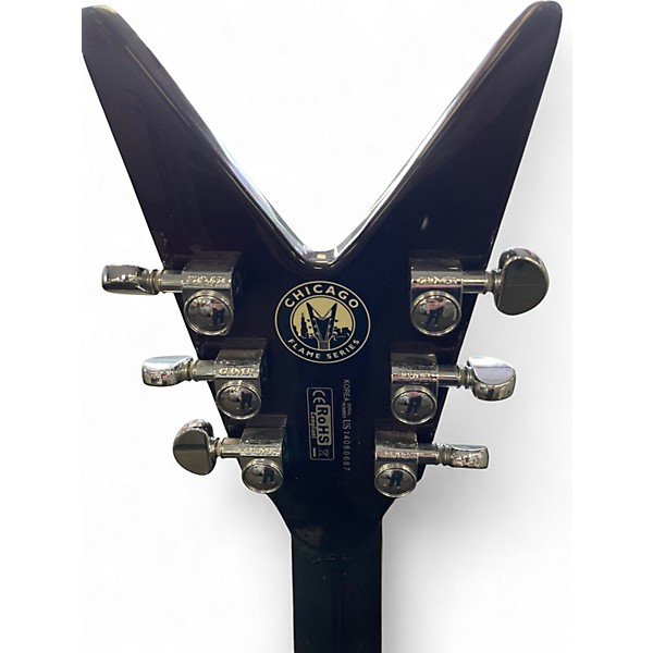 Used 2000s Dean ML Chicago Flame 2 Color Sunburst Solid Body Electric Guitar