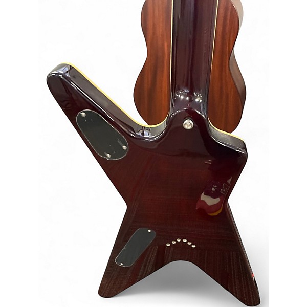 Used 2000s Dean ML Chicago Flame 2 Color Sunburst Solid Body Electric Guitar