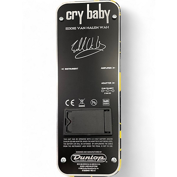 Used Dunlop EVH95 Eddie Van Halen Signature Wah Effect Pedal