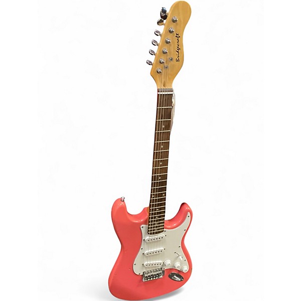 Used Bridgecraft STRAT STYLE Pink Solid Body Electric Guitar