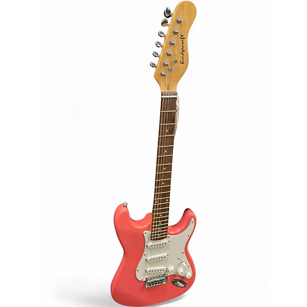 Used Bridgecraft STRAT STYLE Pink Solid Body Electric Guitar