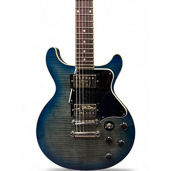 Used Epiphone Les Paul Special Double Cut Figured Ocean Water Solid Body Electric Guitar