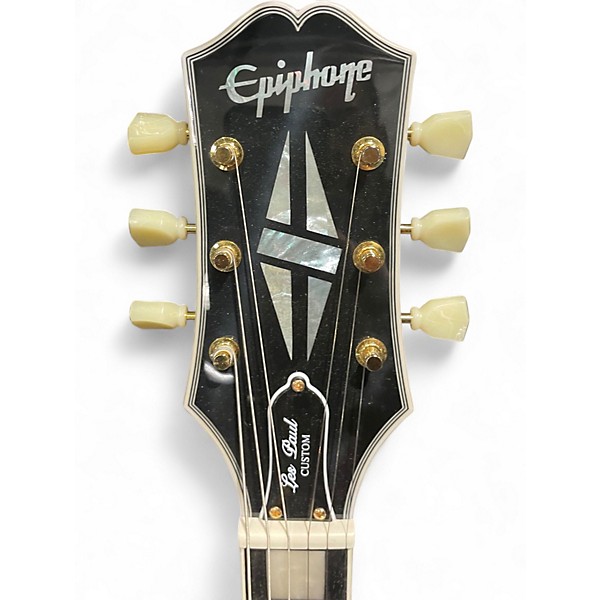 Used Epiphone LES PAUL CUSTOM P-90 Black Solid Body Electric Guitar