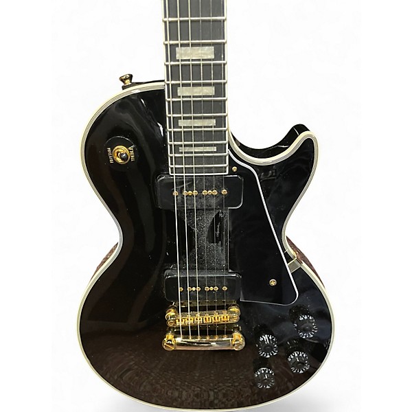 Used Epiphone LES PAUL CUSTOM P-90 Black Solid Body Electric Guitar