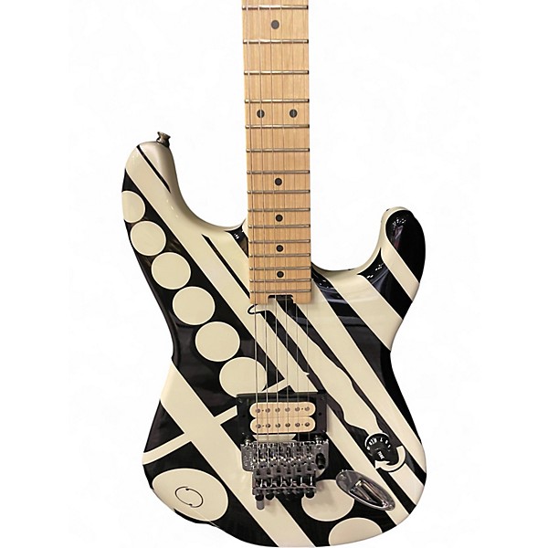 Used EVH STRIPED SERIES CIRCLES MULTI COLORED Solid Body Electric Guitar