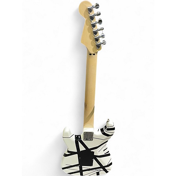 Used EVH STRIPED SERIES BLACK AND WHITE Black and White Solid Body Electric Guitar