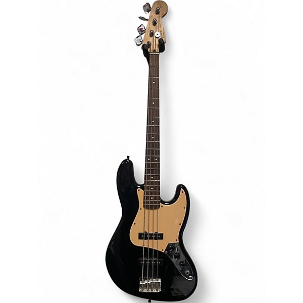 Used Squier Jazz Bass Black Electric Bass Guitar