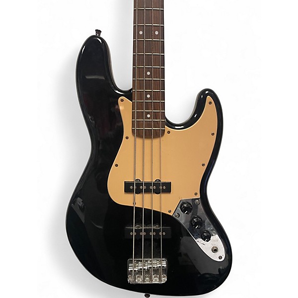 Used Squier Jazz Bass Black Electric Bass Guitar