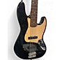 Used Squier Jazz Bass Black Electric Bass Guitar