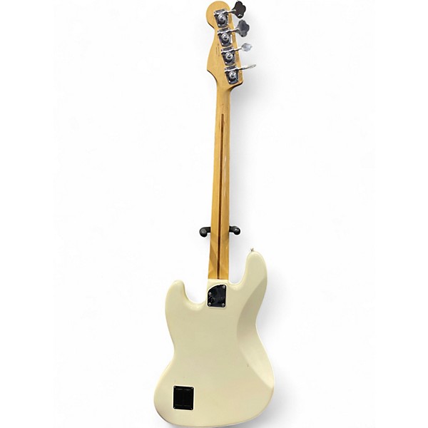 Used 2016 Fender Deluxe Active Jazz Bass Olympic White Electric Bass Guitar