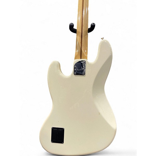 Used 2016 Fender Deluxe Active Jazz Bass Olympic White Electric Bass Guitar