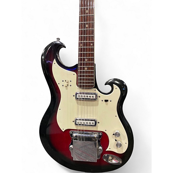 Vintage 1980s Sekova Twelve String Cherry Sunburst Solid Body Electric Guitar