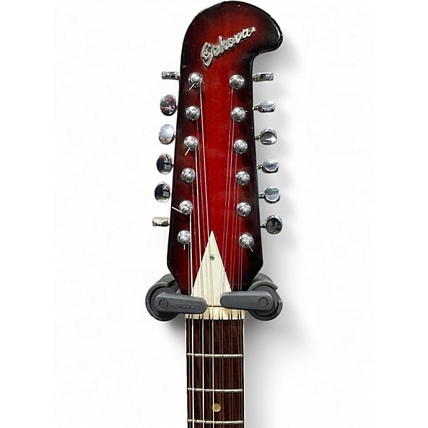 Vintage 1980s Sekova Twelve String Cherry Sunburst Solid Body Electric Guitar