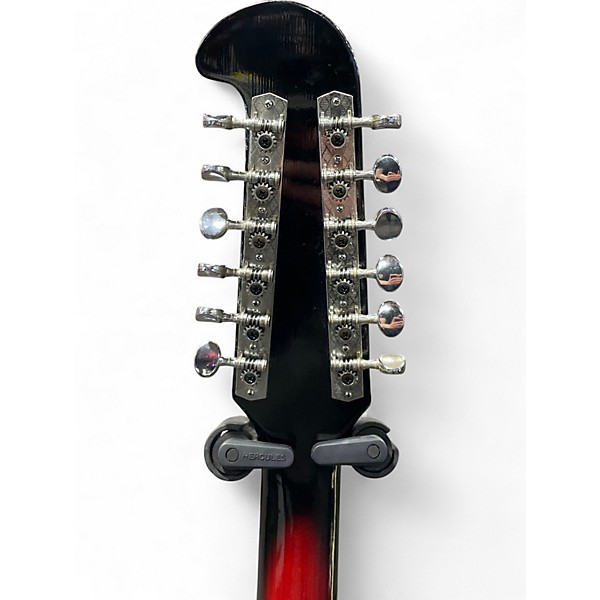 Vintage 1980s Sekova Twelve String Cherry Sunburst Solid Body Electric Guitar