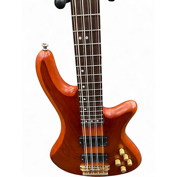 Used Schecter Guitar Research Stiletto Studio 8 Satin Honey Electric Bass Guitar