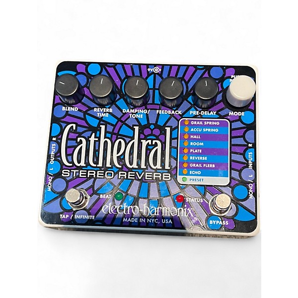 Used Electro-Harmonix Cathedral Stereo Reverb Effect Pedal