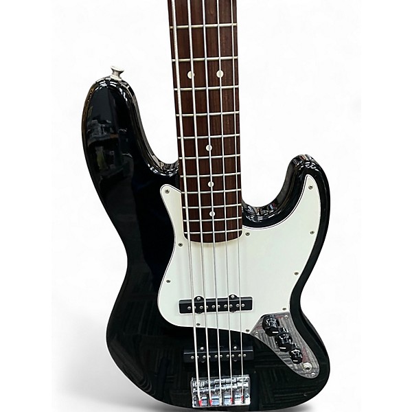 Used Fender Standard Jazz Bass V 5 String Black Electric Bass Guitar