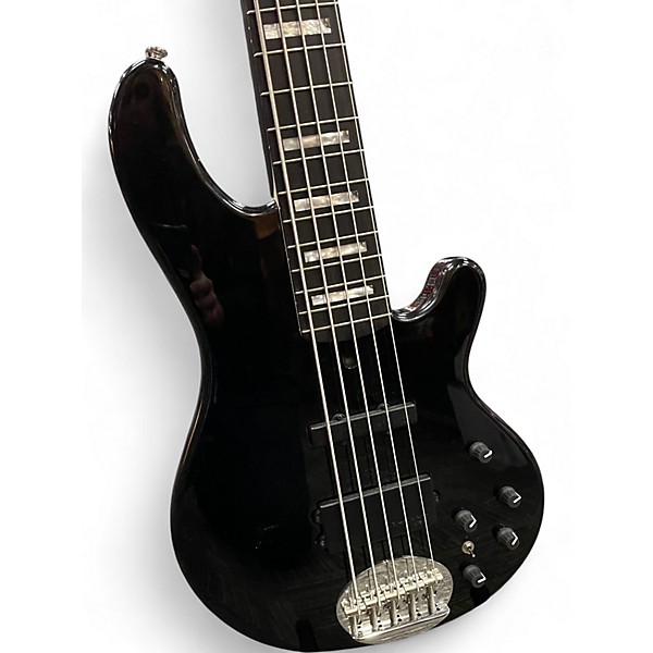 Used Lakland 55-02 Custom Skyline Series 5 String Black Sparkle Electric Bass Guitar