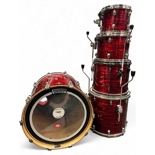 Used TAMA 5 Piece Starclassic Performer Red Silk Drum Kit