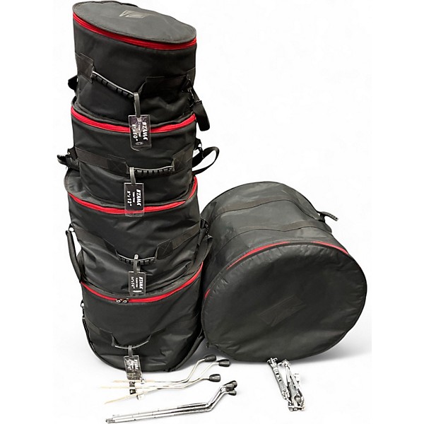 Used TAMA 5 Piece Starclassic Performer Red Silk Drum Kit