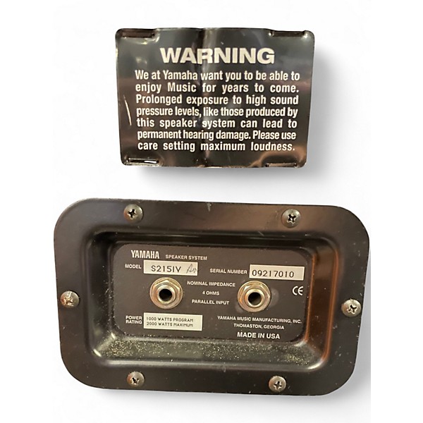 Used Yamaha S215IV Unpowered Speaker