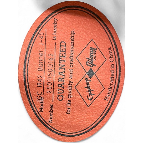 Used Epiphone 1942 BANNER J-45 Vintage Sunburst Acoustic Electric Guitar