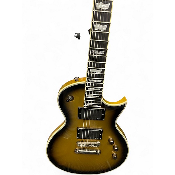 Used ESP LTD EC1000 Gold sunburst Solid Body Electric Guitar
