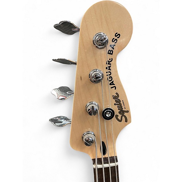 Used Squier Affinity Jaguar Charcoal Frost Metallic Electric Bass Guitar