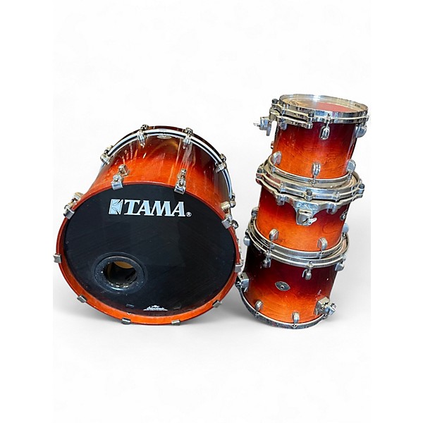 Used TAMA 5 Piece Starclassic red burst Drum Kit