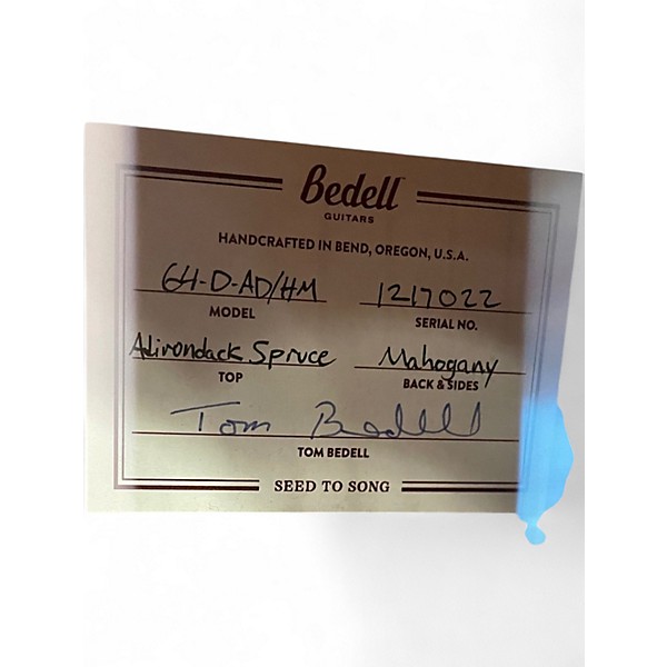 Used 2022 Bedell 64-D-AD/HM ATIRONDACK SPRUCE Acoustic Electric Guitar