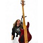 Used Schecter Guitar Research Elite 5 Diamond Series Red Electric Bass Guitar