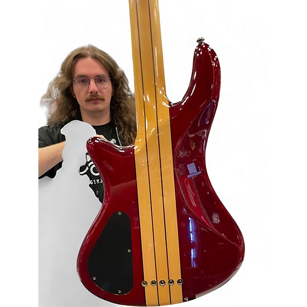 Used Schecter Guitar Research Elite 5 Diamond Series Red Electric Bass Guitar