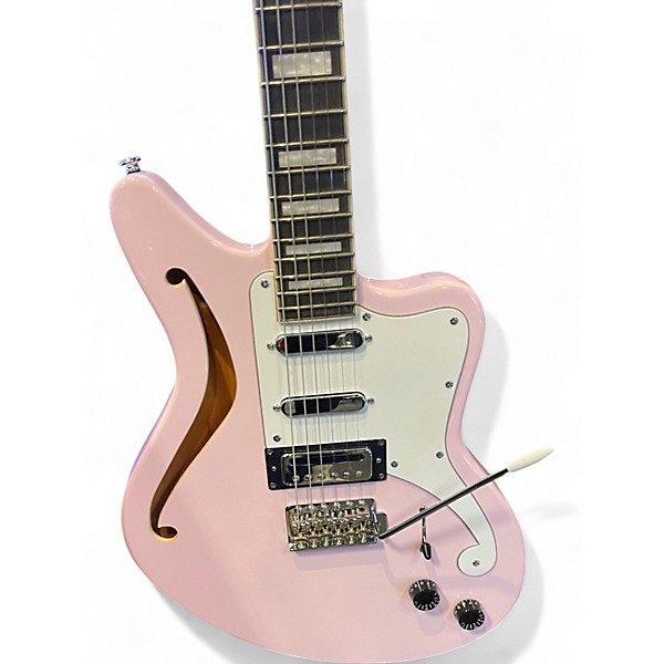 Used D'Angelico Premier Series Shell Pink Solid Body Electric Guitar