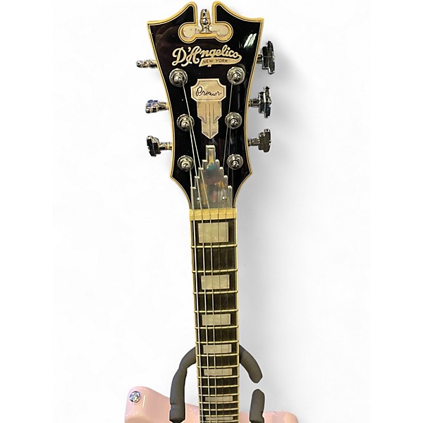 Used D'Angelico Premier Series Shell Pink Solid Body Electric Guitar