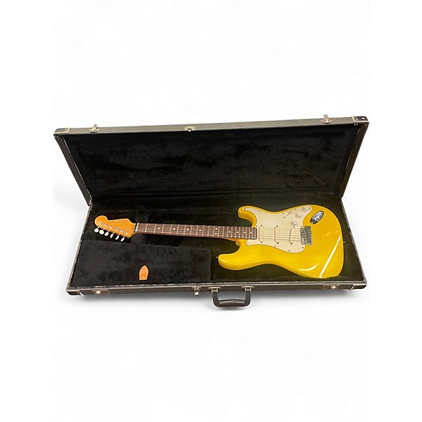 Used Fender Stratocaster Deluxe Graffiti Yellow Solid Body Electric Guitar