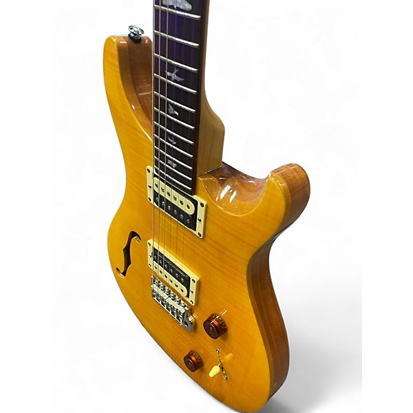 Used PRS SE Custom 24 Flame Yellow Solid Body Electric Guitar