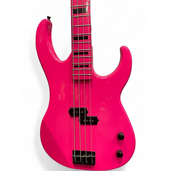 Used Dean Custom Zone 4-String Pink Electric Bass Guitar