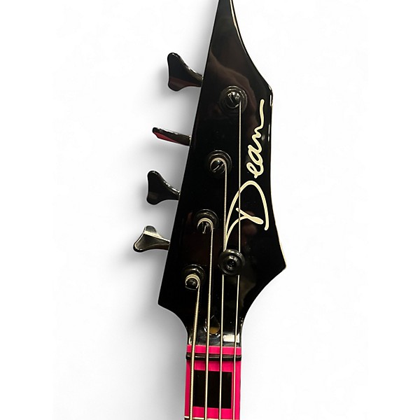 Used Dean Custom Zone 4-String Pink Electric Bass Guitar