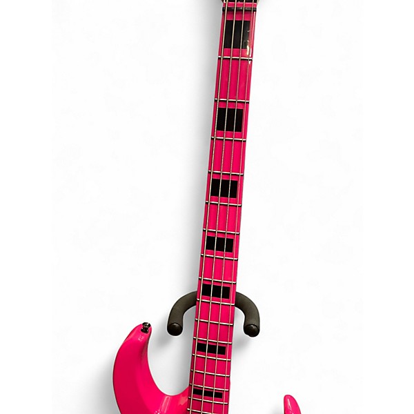 Used Dean Custom Zone 4-String Pink Electric Bass Guitar