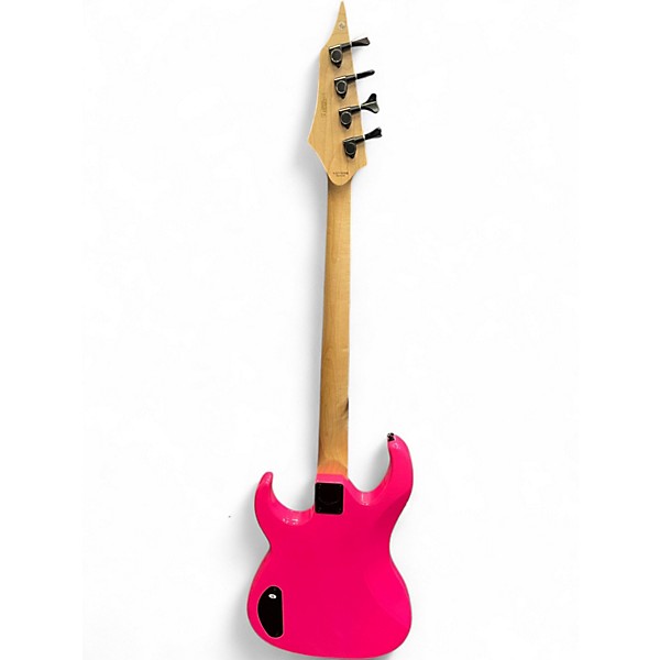 Used Dean Custom Zone 4-String Pink Electric Bass Guitar